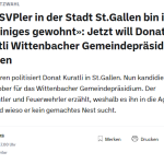 «Als SVPler in der Stadt St.Gallen bin ich mir einiges gewohnt»